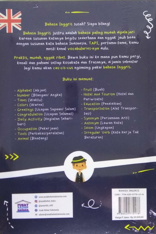 Cover Belakang Buku The Amazing Book of English Vocabulary for Millenials