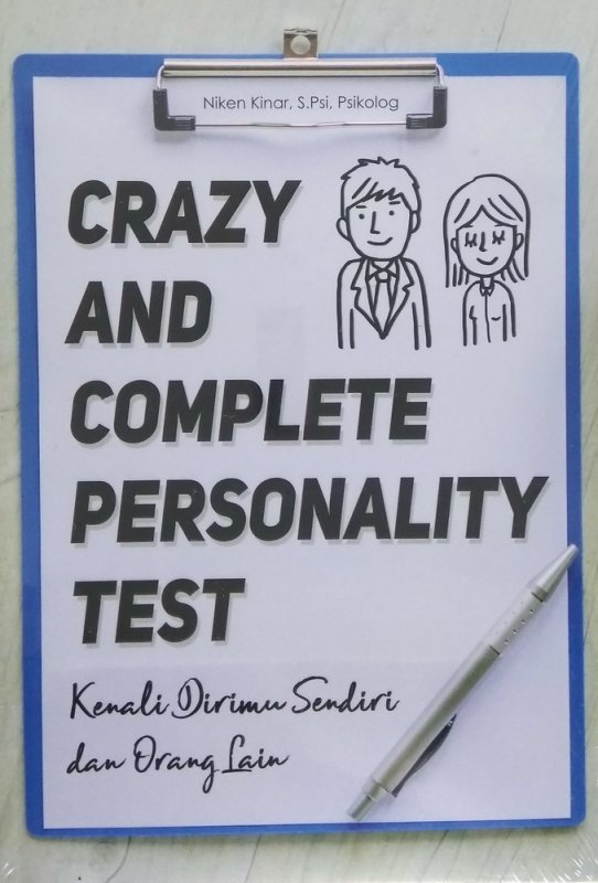 Cover Depan Buku Crazy And Complete Personality Test - Kenali Dirimu Sendiri dan Orang Lain