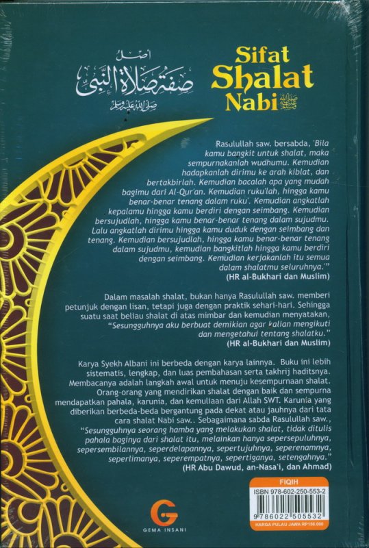 Cover Belakang Buku Sifat Shalat Nabi (Hard Cover)