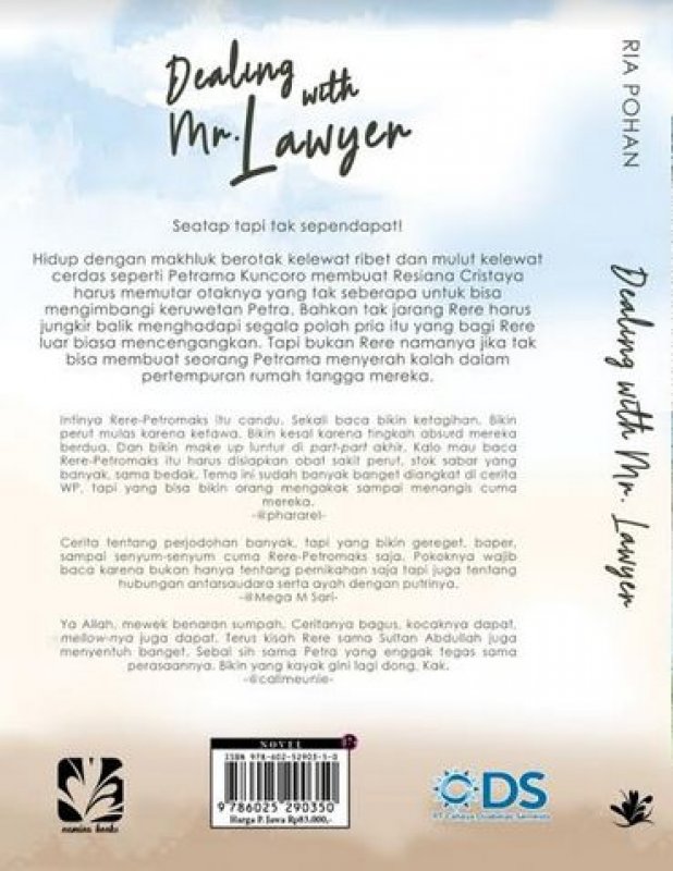 Cover Belakang Buku Dealing with Mr. Lawyer [Bonus Edisi TTD]
