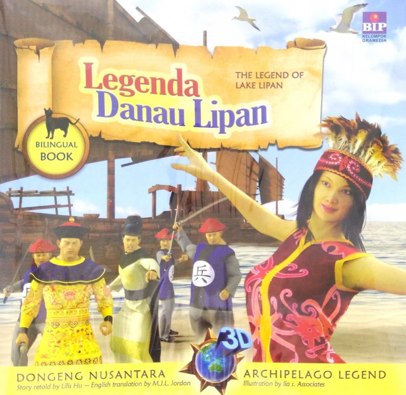 Cover Buku Seri Dongeng 3D Nusantara : Legenda Danau Lipan