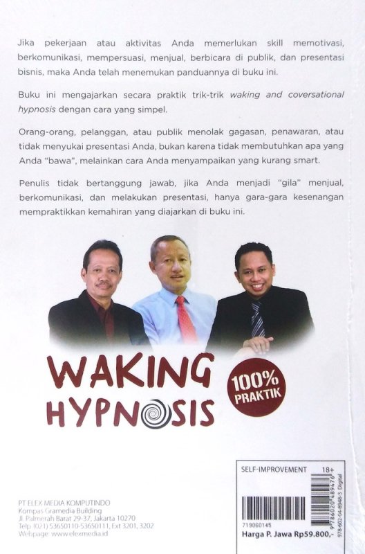 Cover Belakang Buku Waking Hypnosis