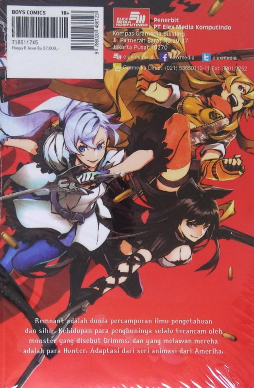 Cover Belakang Buku Komik RWBY