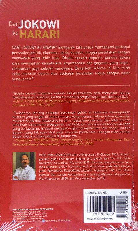 Cover Belakang Buku Dari Jokowi ke Harari