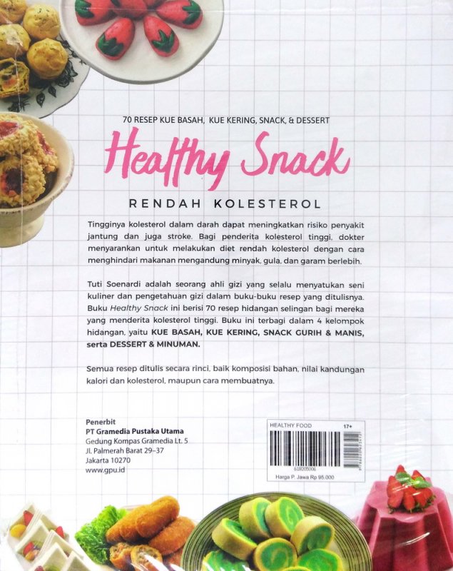 Cover Belakang Buku Healthy Snack Rendah Kolesterol