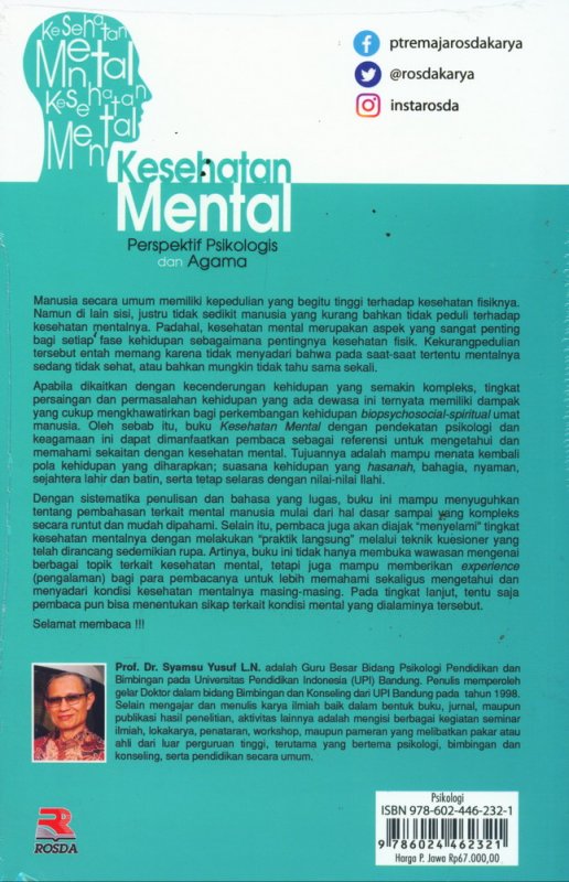 Cover Belakang Buku Kesehatan Mental Perspektif Psikologis dan Agama