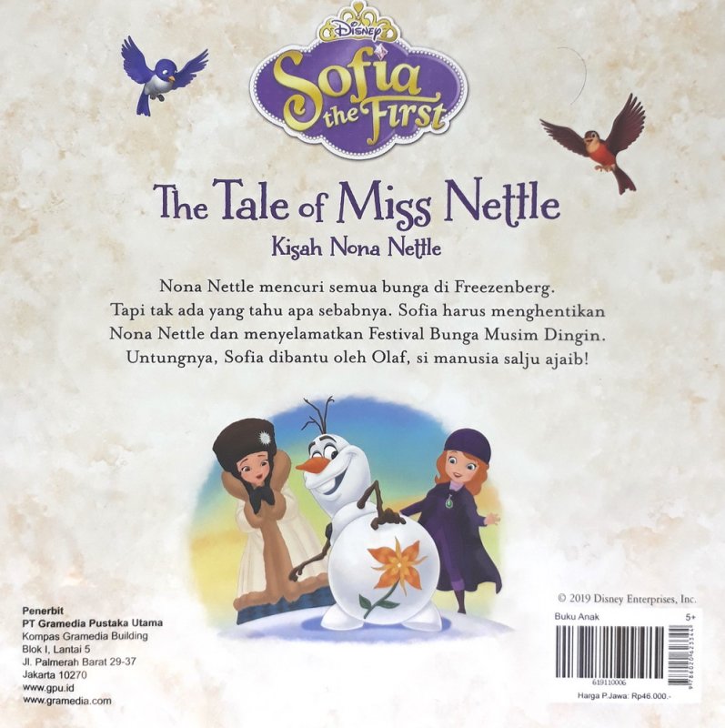 Cover Belakang Buku Sofia the First: Kisah Nona Nettle (The Tale of Miss Nettle)