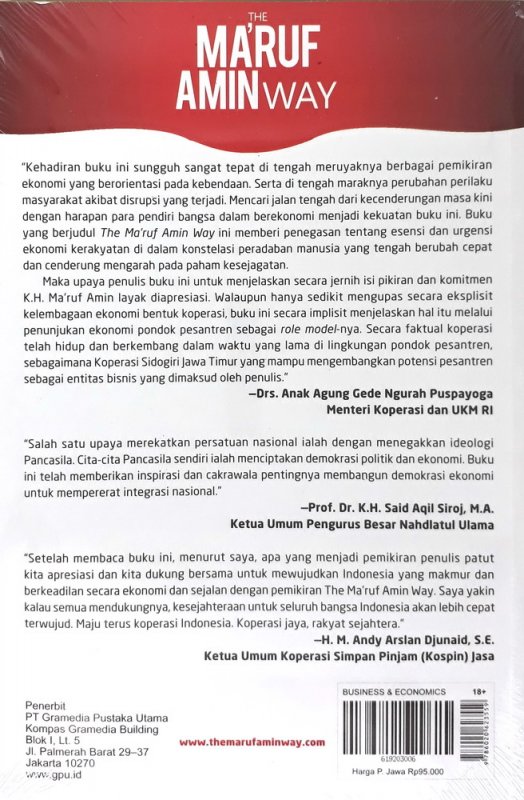 Cover Belakang Buku Ma'ruf Amin Way