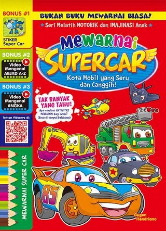 Cover Buku Mewarnai Supercar Kota Mobil Yang Seru dan Canggih