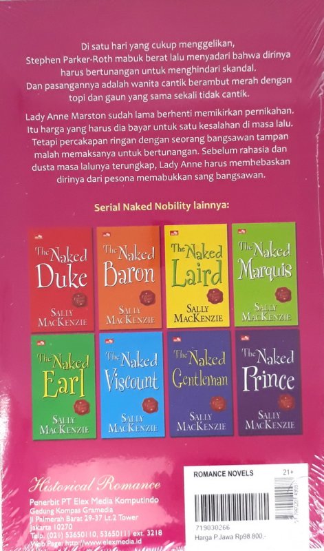 Cover Belakang Buku HR: The Naked King (Collectors Edition)
