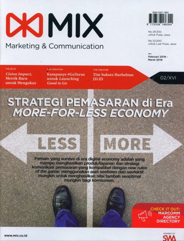 Cover Buku Majalah MIX Marketing Communications Edisi Februari - Maret 2019