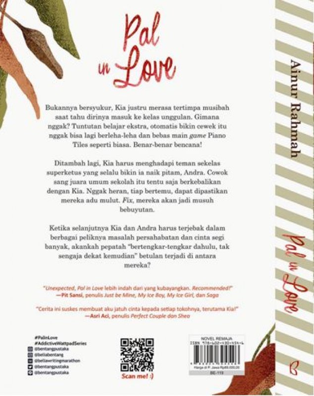 Cover Belakang Buku Pal in Love