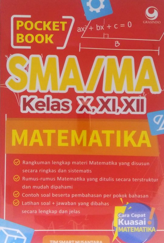 Cover Buku Pocket Book SMA / MA Matematika