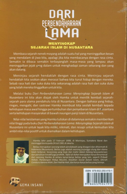 Cover Belakang Buku Dari Perbendaharaan Lama Menyingkap Sejarah Islam di Nusantara