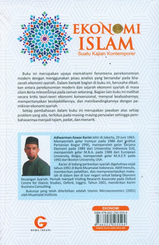 Cover Belakang Buku Ekonomi Islam Suatu Kajian Kontemporer