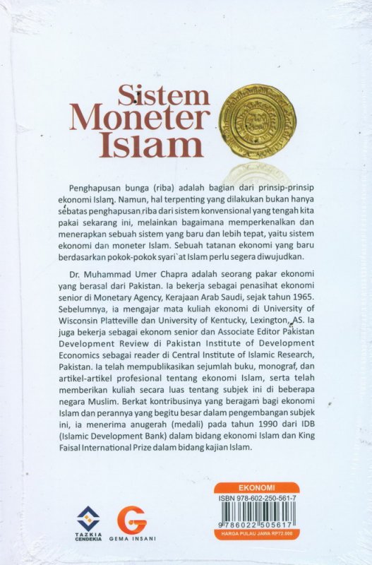 Cover Belakang Buku Sistem Moneter Islam