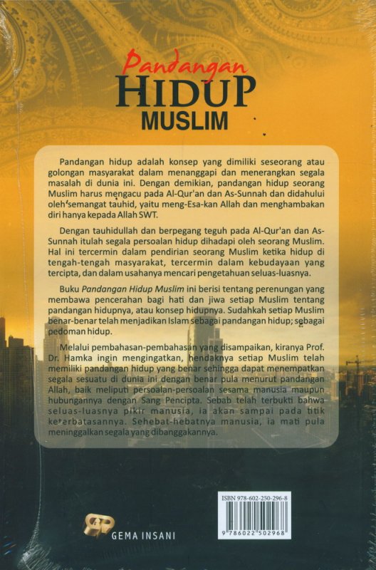 Cover Belakang Buku Pandangan Hidup Muslim