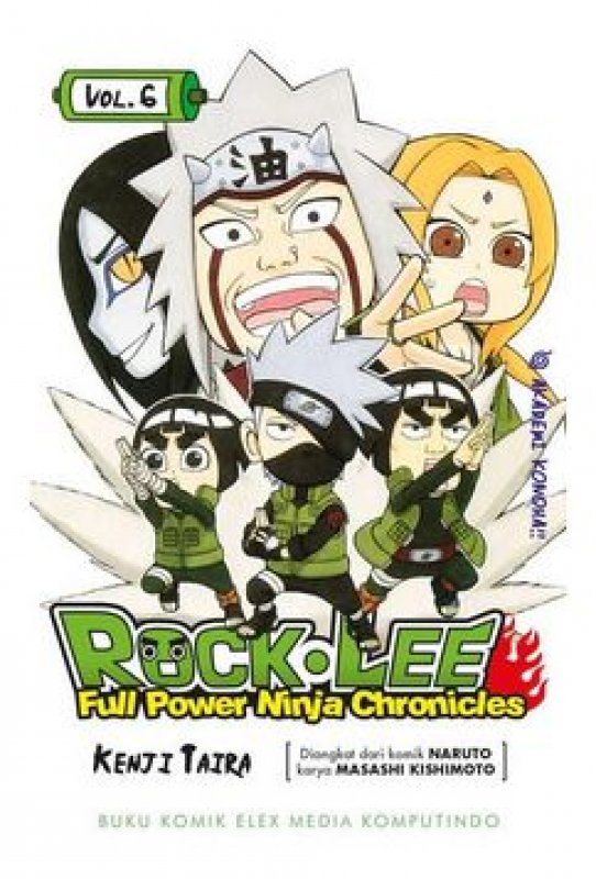 Cover Buku Rock Lee - Full Power Ninja Chronicles 6 - Akademi Konoha!