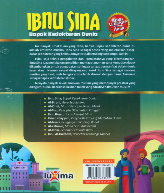 Cover Belakang Buku Ibnu Sina - Bapak Kedokteran Dunia (Bilingual Indonesia-Inggris)