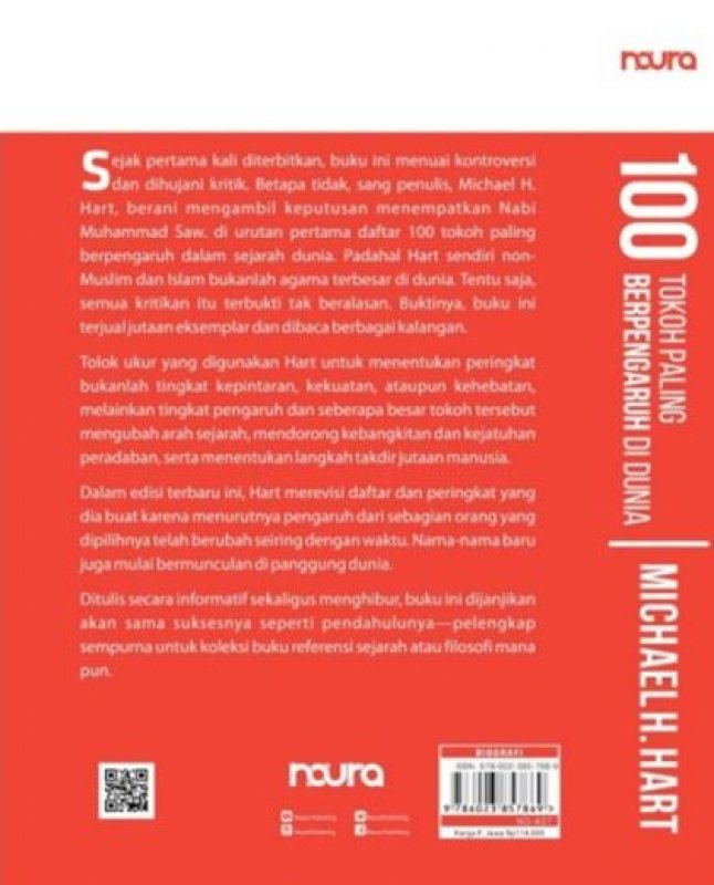 Cover Belakang Buku 100 Tokoh Paling Berpengaruh di Dunia: Buku Fenomenal & Paling Kontroversial dalam Sejarah (Republish Edisi Revisi)