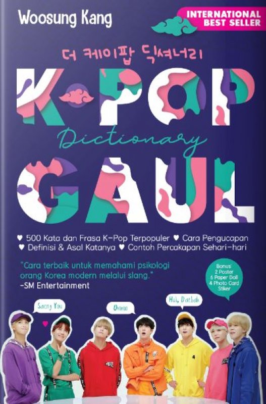 Cover Buku K-POP Dictionary Gaul [Bonus:Poster,Paper Doll, Photocard, stiker] 