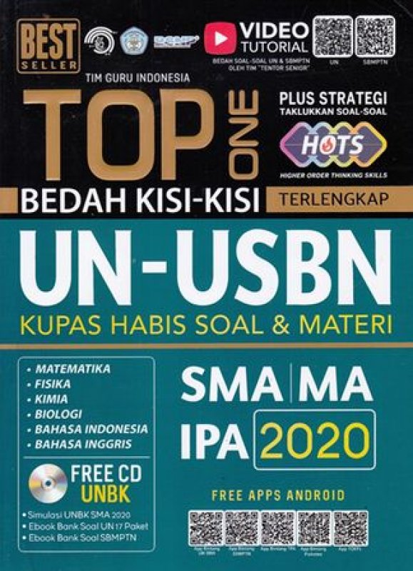 Cover Buku TOP ONE UN-USBN SMA/MA IPA 2020