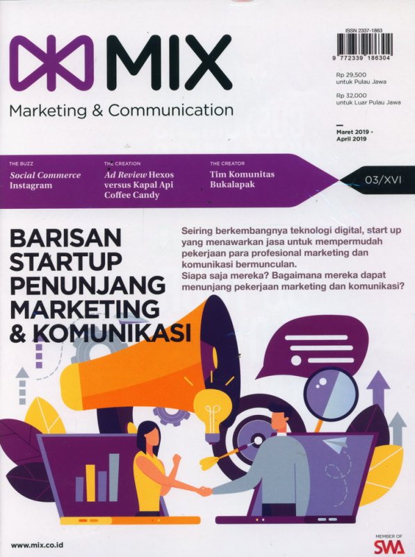 Cover Buku Majalah MIX Marketing Communications Edisi Maret - April 2019
