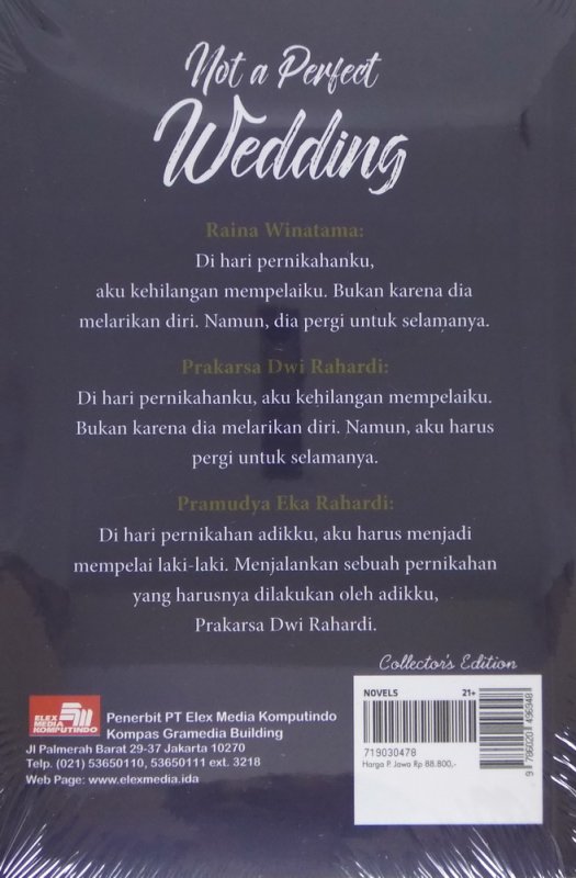 Cover Belakang Buku Le Mariage: Not a Perfect Wedding (Collector's Edition)