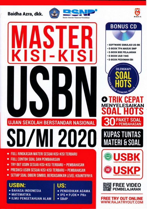 Cover Buku MASTER KISI-KISI USBN UJIAN SEKOLAH BERSTANDAR NASIONAL SD/MI 2020