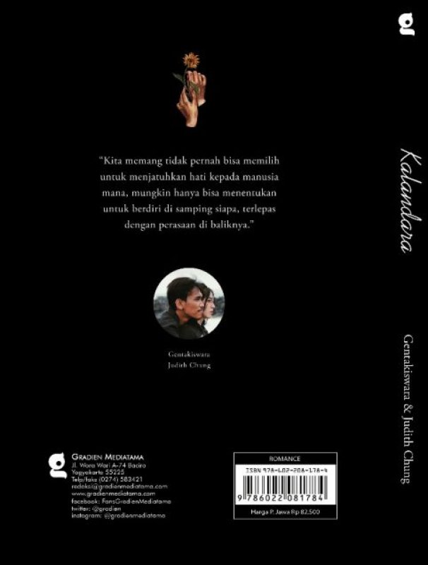 Cover Belakang Buku Kalandara [Edisi TTD, CD Album, Notes]