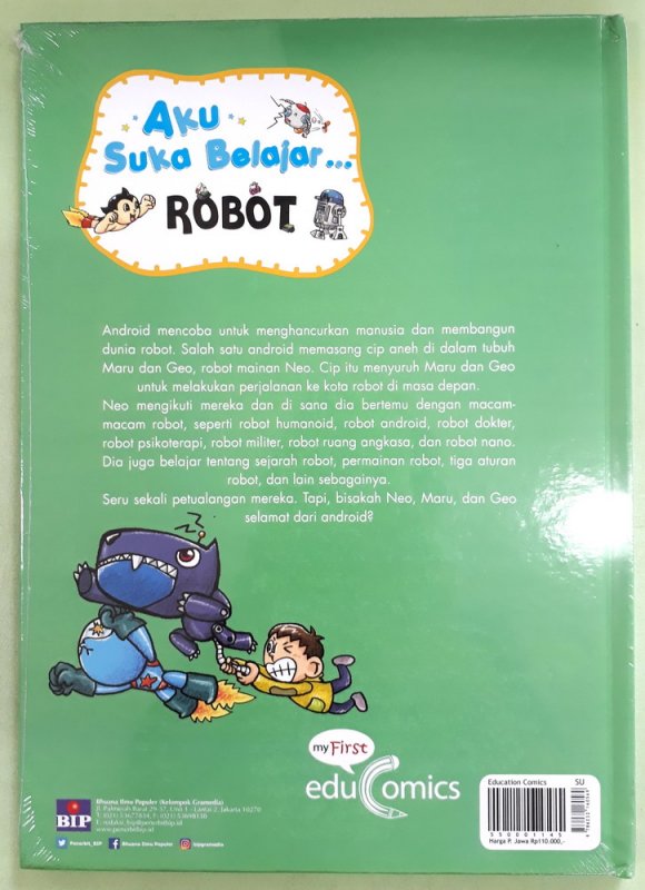 Cover Belakang Buku Seri Aku Suka Belajar: Robot (Hard Cover)