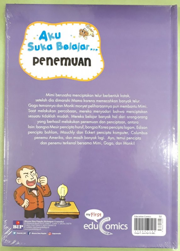 Cover Belakang Buku Seri Aku Suka Belajar: Penemuan (Hard Cover)
