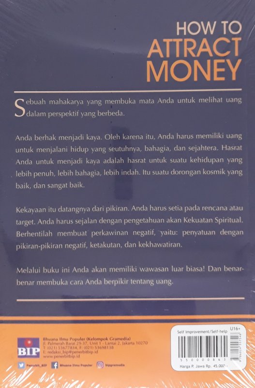 Cover Belakang Buku How To Attrack Money: Strategi Jitu Membuat Uang Menghampiri Anda