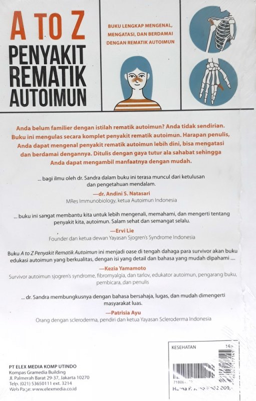 Cover Belakang Buku A to Z Penyakit Rematik Autoimun