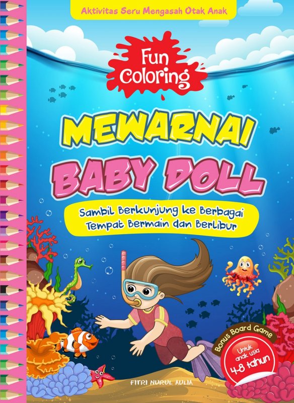 Cover Buku Fun Coloring Mewarnai Baby Doll