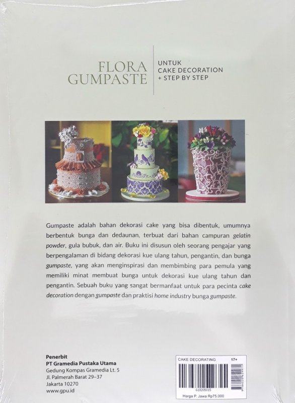 Cover Belakang Buku GLORA GUMPASTE Untuk Cake Decoration + Step by Step