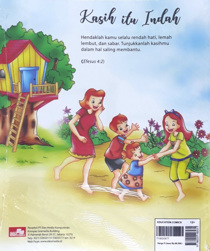 Cover Belakang Buku Kasih Itu Indah (Education comics)