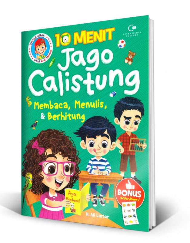 Cover Buku 10 Menit Jago Calistung Membaca, Menulis, & Berhitung