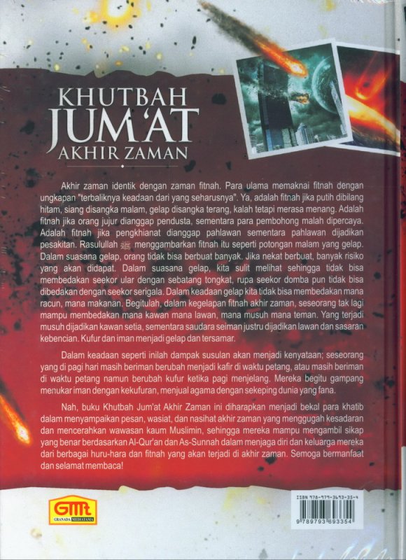 Cover Belakang Buku Khutbah Jumat Akhir Zaman (Hard Cover)