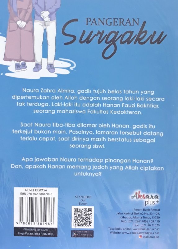 Cover Belakang Buku Pangeran Surgaku