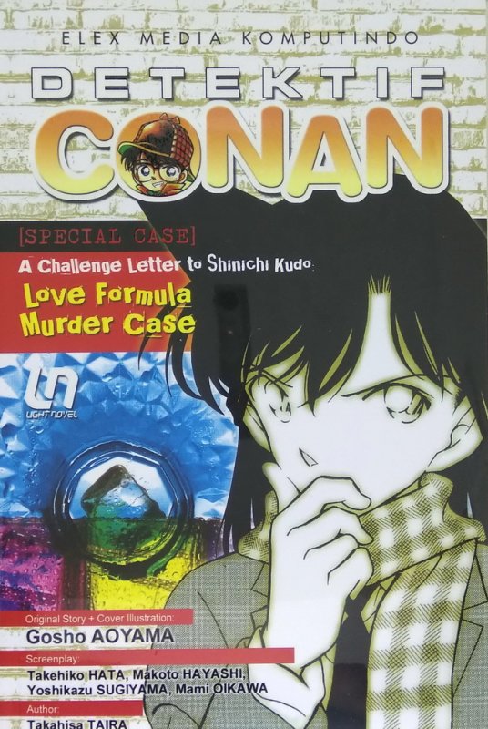 Cover Buku Detektif Conan : A Challenge Letter to Shinichi Kudo-Love Formula Murder Case