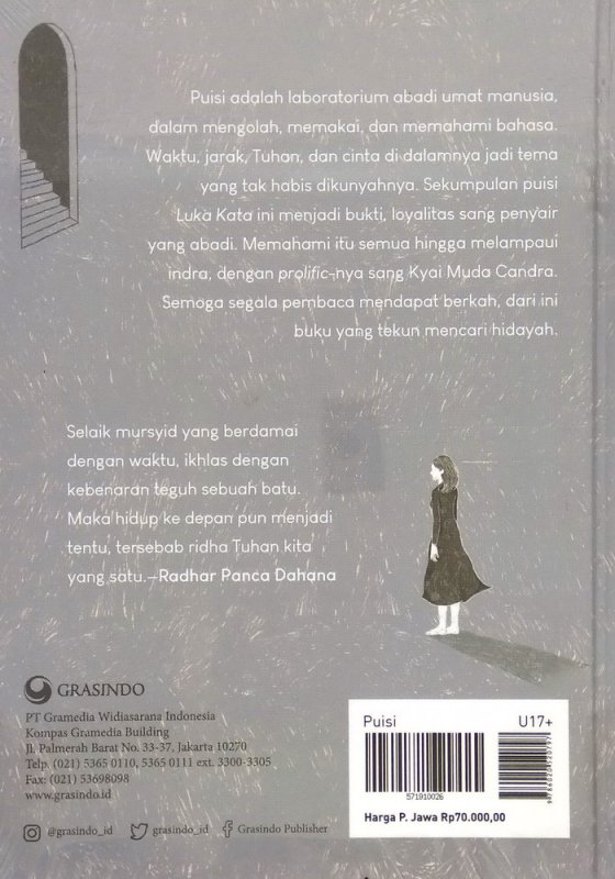 Cover Belakang Buku Luka Kata - Sekumpulan Puisi (Hard Cover)