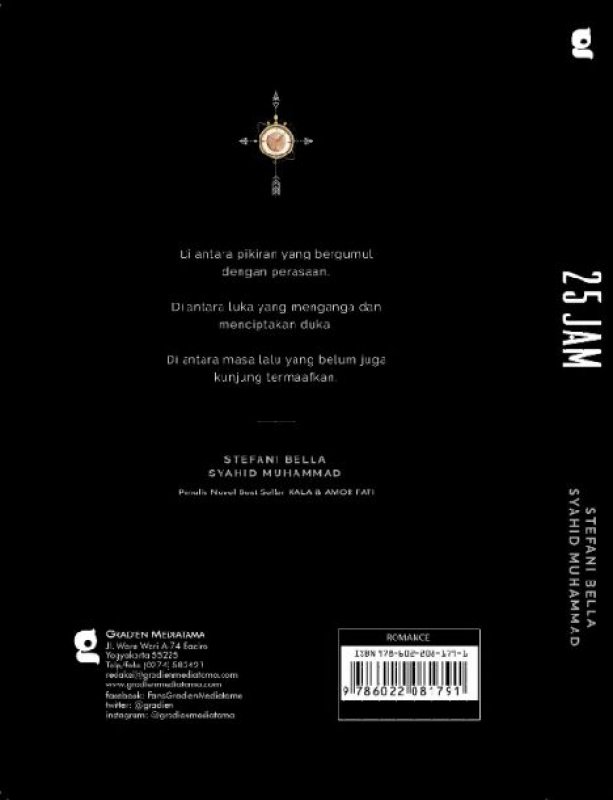 Cover Belakang Buku 25 Jam Edisi TTD Penulis + Bonus Note (Promo Best Book)