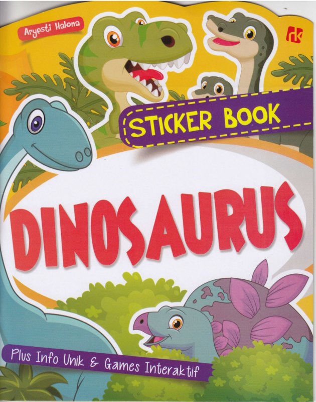 Cover Buku Sticker Book Dinosaurus