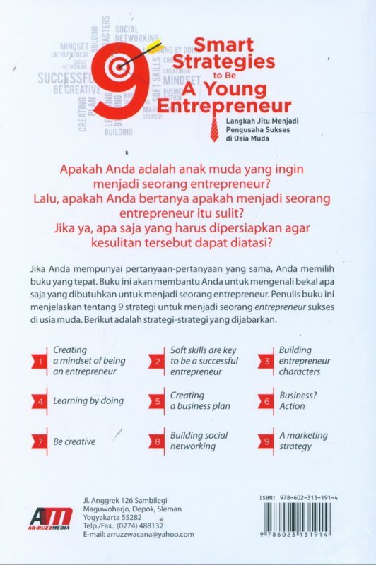 Cover Belakang Buku 9 Smart Strategies to Be A Young Entrepreneur