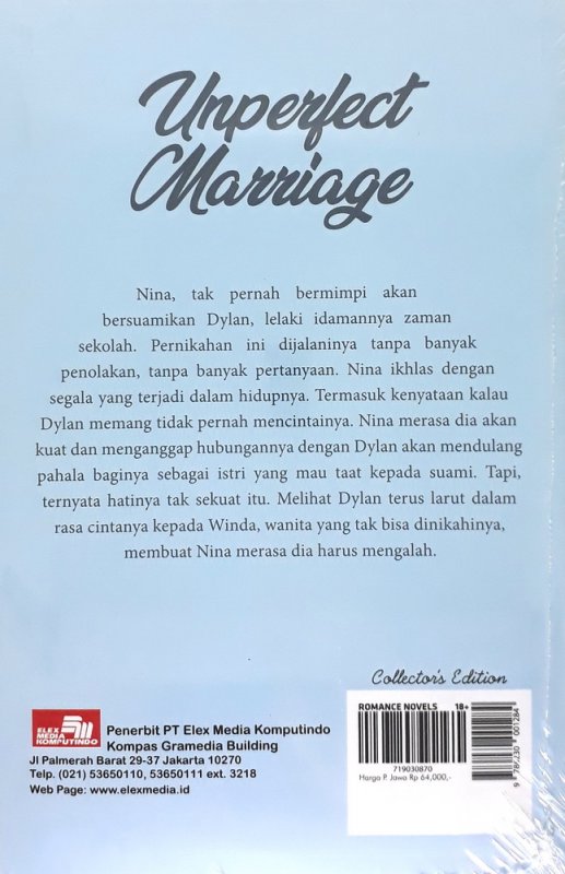 Cover Belakang Buku Le Mariage: Unperfect Marriage (Collectors Edition)