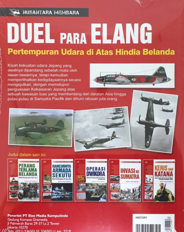 Cover Belakang Buku Duel Para Elang - Pertempuran Udara di Atas Hindia Belanda