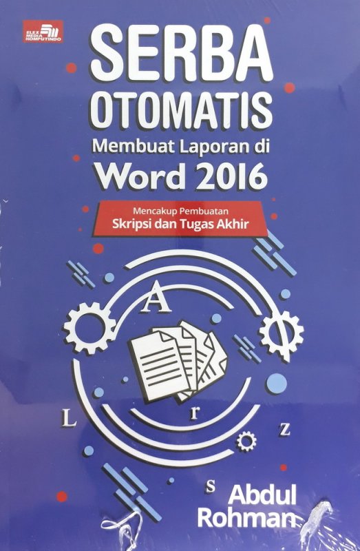 Cover Buku Serba Otomatis Membuat Laporan di Word 2016