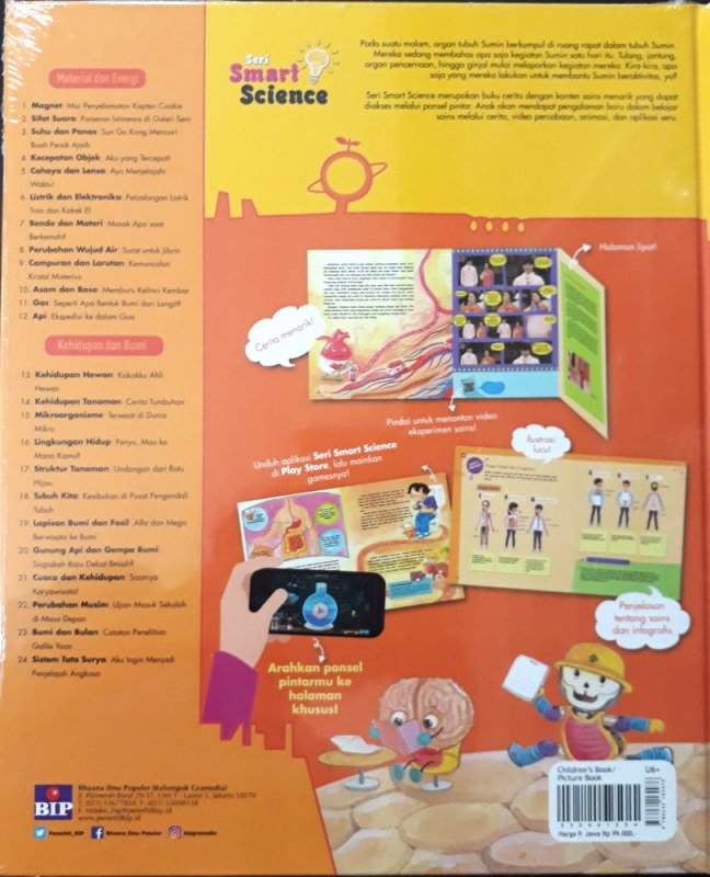 Cover Belakang Buku Seri Smart Science : Tubuh Kita (Hard Cover)