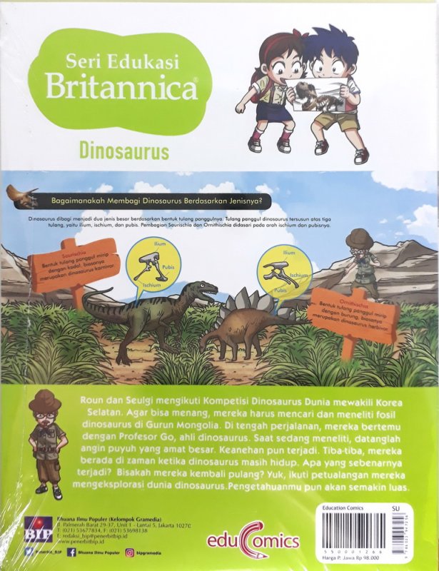 Cover Belakang Buku Seri Edukasi Britanica : Dinosaurus